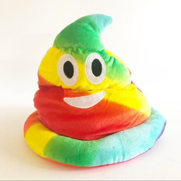 Rainbow Poop sturdy Emoji Hat - Picture 1 of 7
